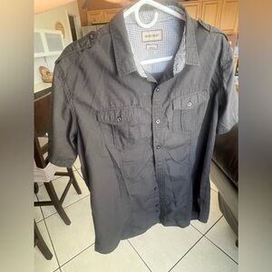NO RETREAT black button-up shirt #mensfashion